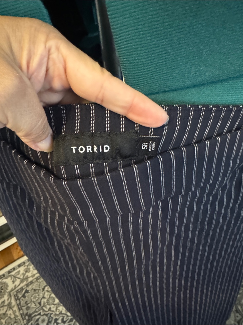 torrid Navy Pinstripe Women's Two-Piece Suit - Picture 5 of 5